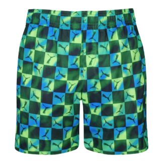 Puma Swim Boys Printed Cat Mid Shorts Badbyxor