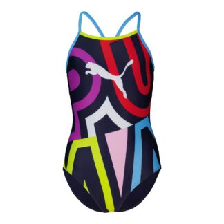 Puma Swim Girls Placed Print Swimsuit Baddräkt