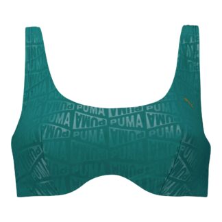 Puma Swim Women Embossed Scoop Neck Top Bikinitopp