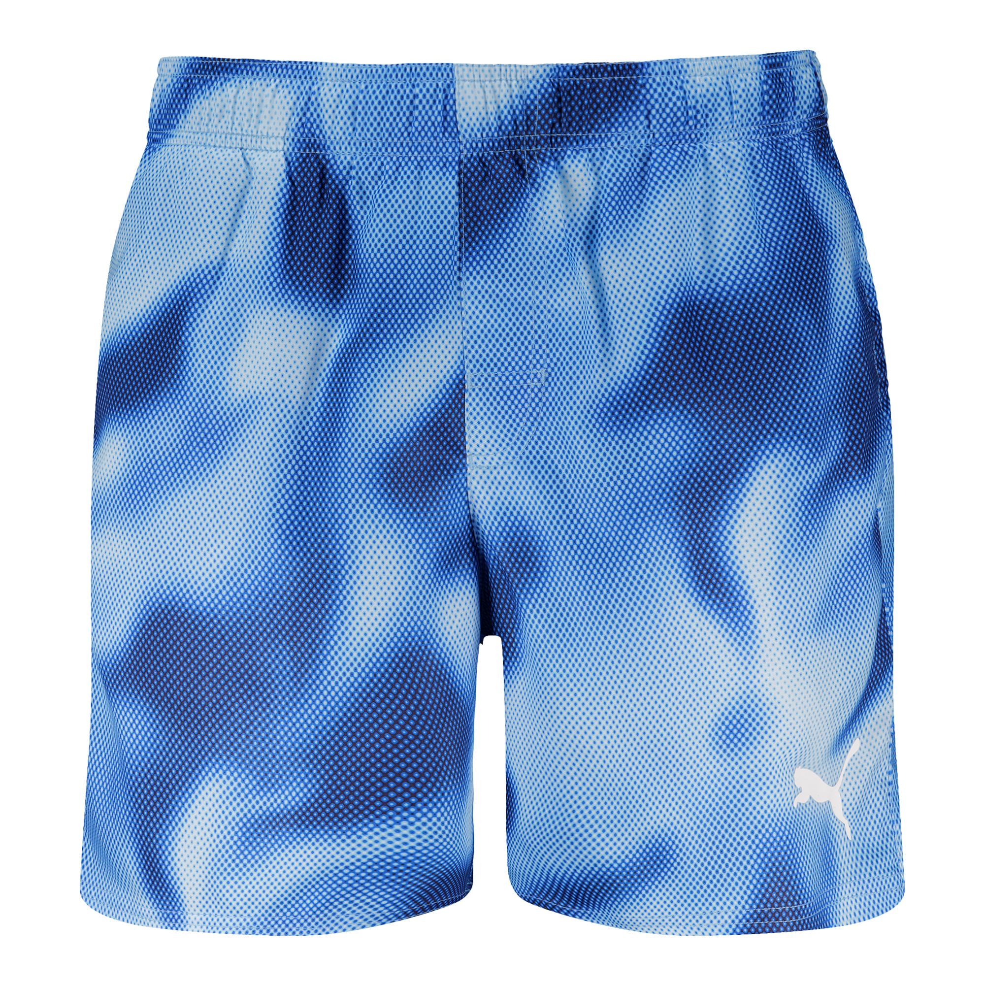 Puma Swim Men Printed Rasterized Mid Shorts Badbyxor