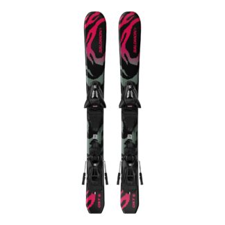 Salomon L Qst Jr Black XS + C5-Bindning Alpinskidor Pist