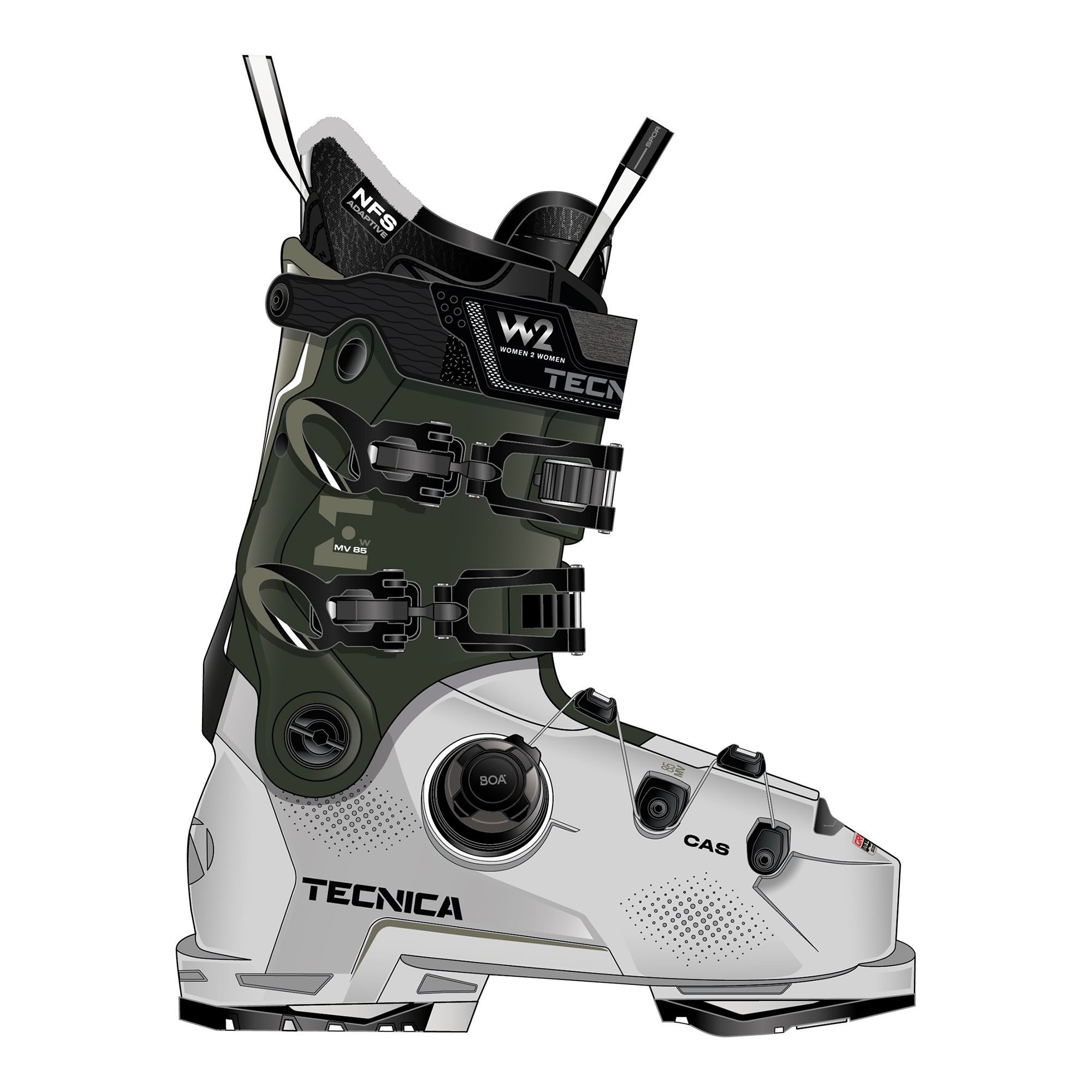 Tecnica Mach BOA MV 85 W Alpinpjäxor